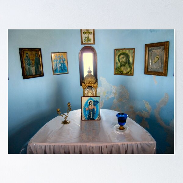 Item preview, A SMALL ALTAR IN A SMALL GREEK CHURCH. designed and sold by ronsaunders47.