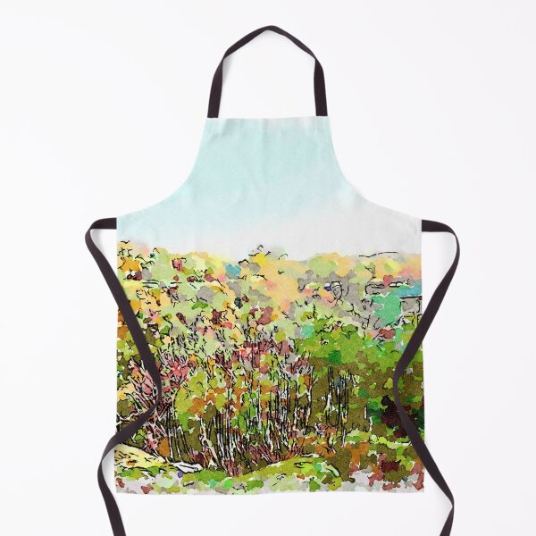 Item preview, Barbarano Romano: railing and landscape with autumnal woods designed and sold by Giuseppe Cocco.