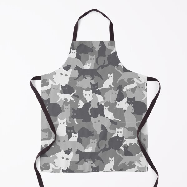 Item preview, Cute Black & Grey Cat Camo Pattern Print designed and sold by TopTrendNow.
