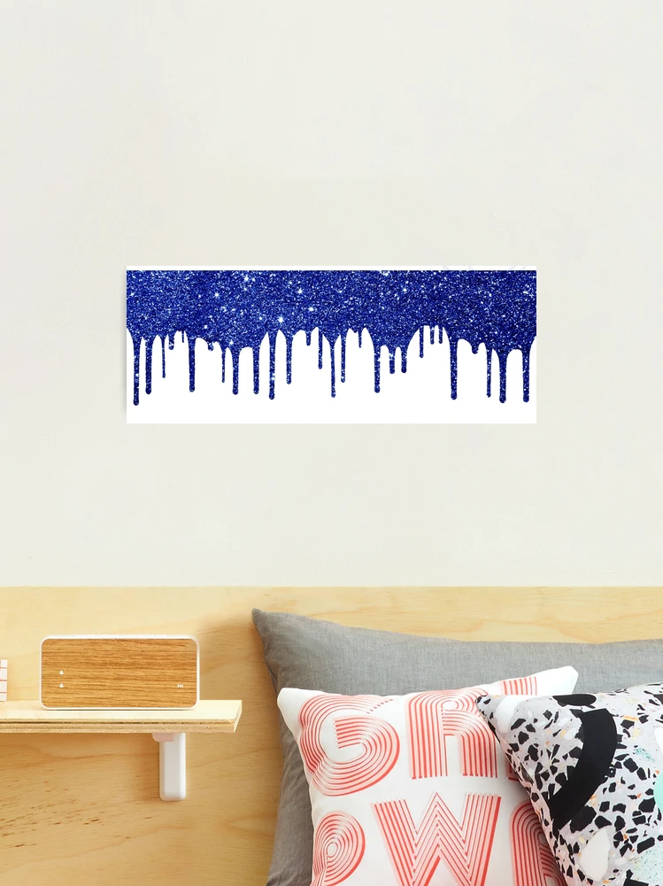 Navy Blue Glitter Simulated Look | Art Board Print