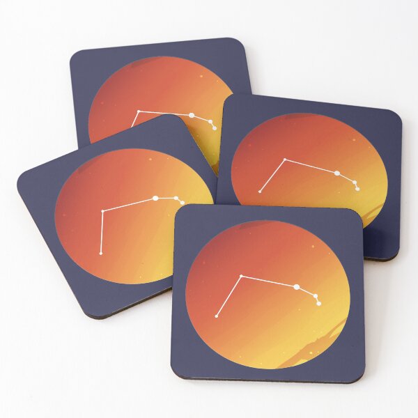 Item preview, Aries Constellation Art in Zodiac Element Colors designed and sold by igashi.