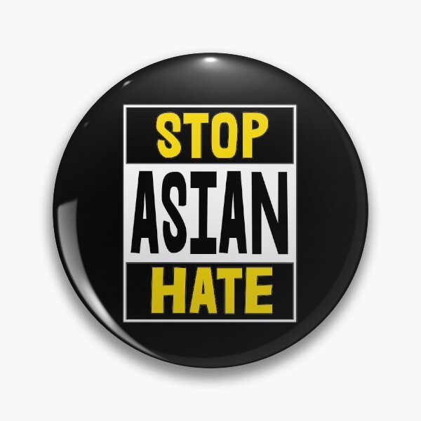 Item preview, Stop Asian Hate AAPI Asian Lives Matter black and Yellow Rectangle designed and sold by American-Proud.