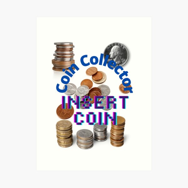 Insert Coin Wall Art Redbubble - bloody coin texture roblox