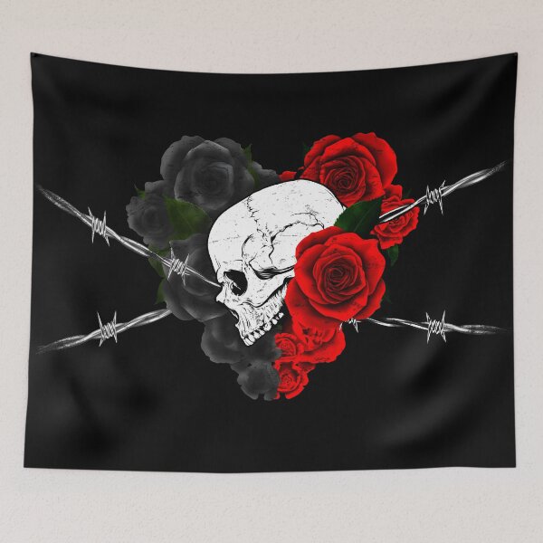 Item preview, Rose Skull Heart LOVE designed and sold by DarkDesign69.