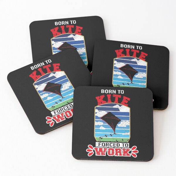 Item preview, Born to Kite Forced to Work, Funny Kite Quote designed and sold by orangeblue21.