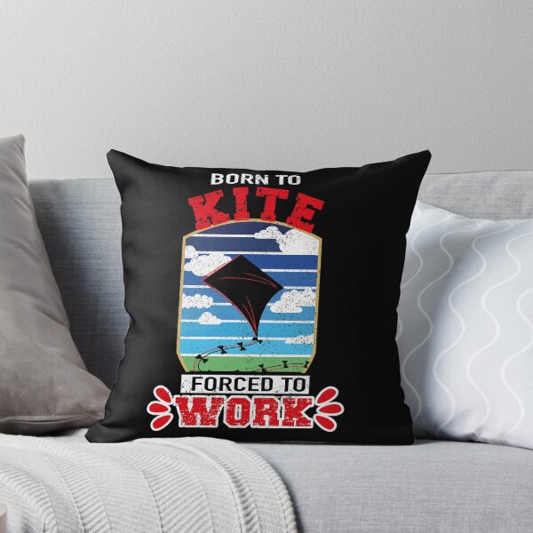 Item preview, Born to Kite Forced to Work, Funny Kite Quote designed and sold by orangeblue21.