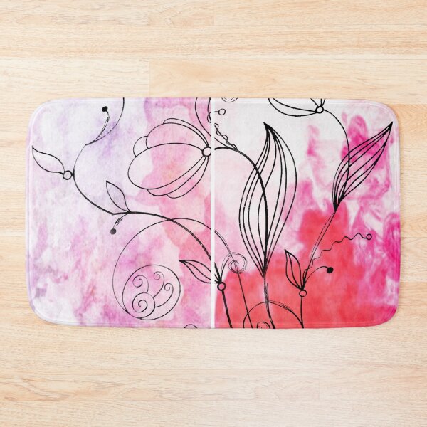 Item preview, Flower Doodle Watercolor Diptych designed and sold by Designs By YL.