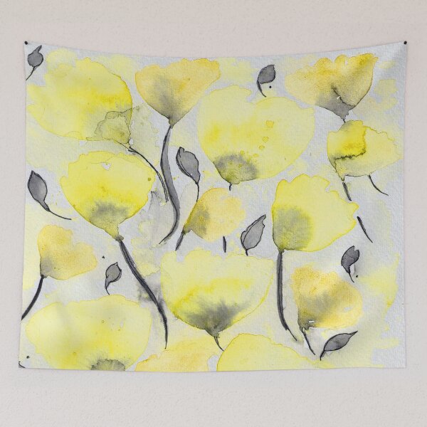 Item preview, Abstract Yellow Poppies designed and sold by DaisyGirlDesign.