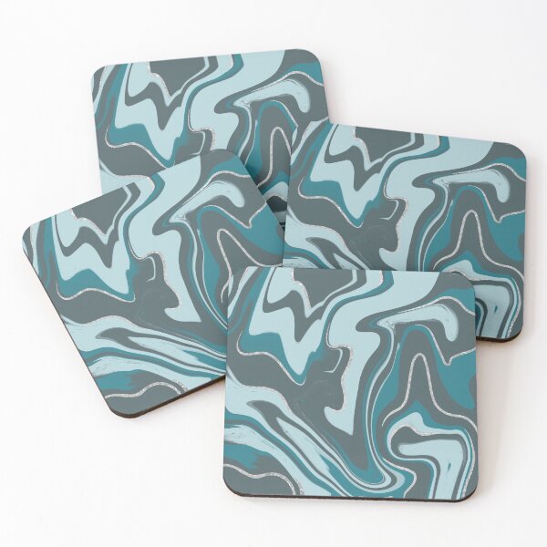 Item preview, Blue/Light Blue/Silver Liquified Abstract designed and sold by muffinstandd.