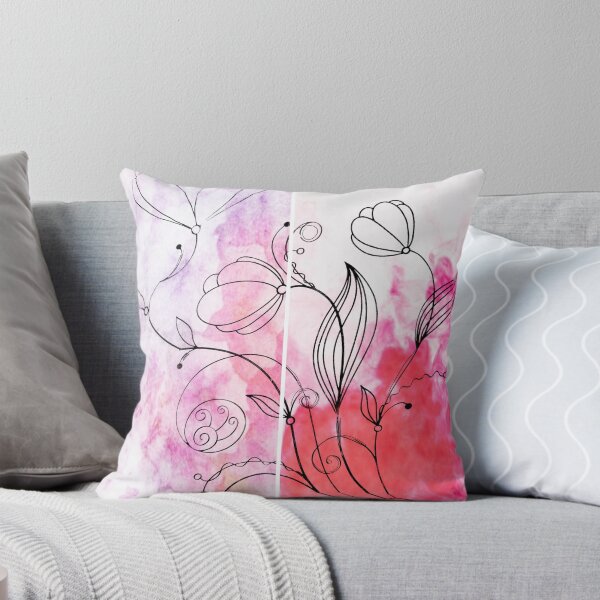 Item preview, Flower Doodle Watercolor Diptych designed and sold by Designs By YL.
