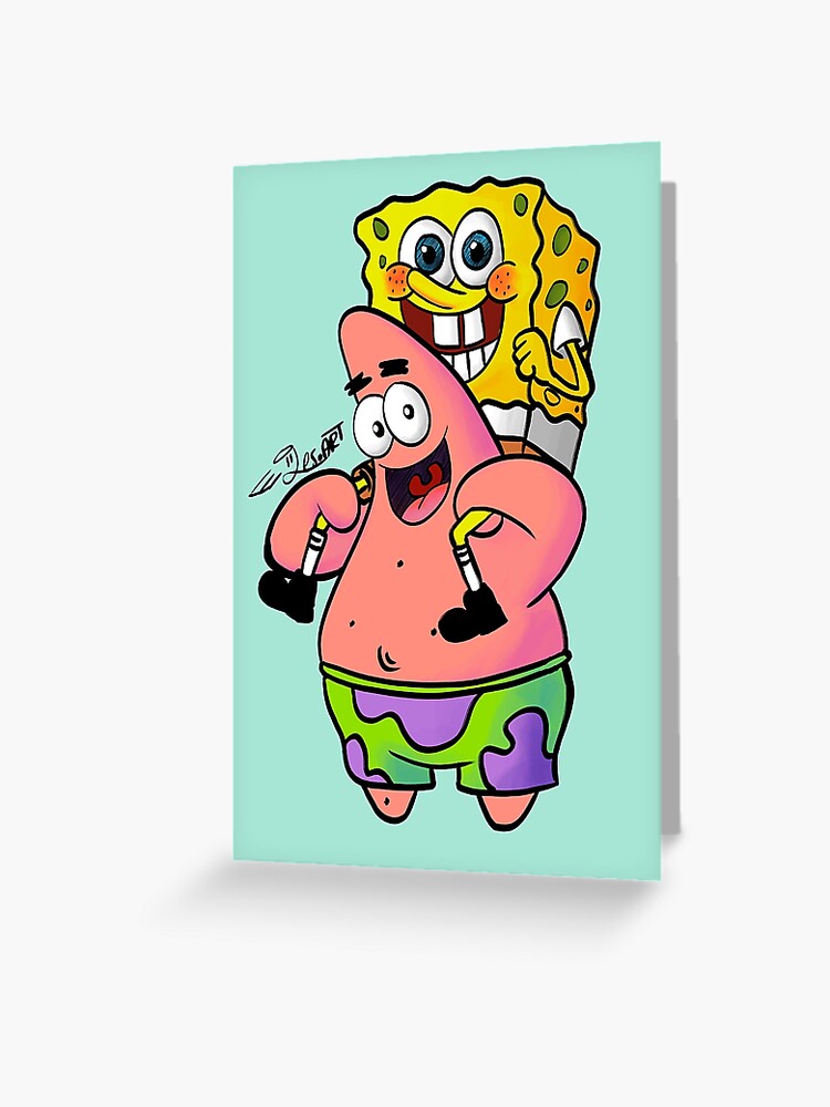 sad spongebob fish | Greeting Card