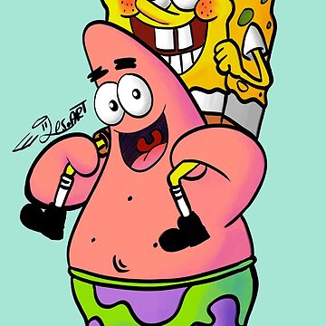 "patrick and spongebob BFF" Art Board Print by LesArt-Oficial | Redbubble