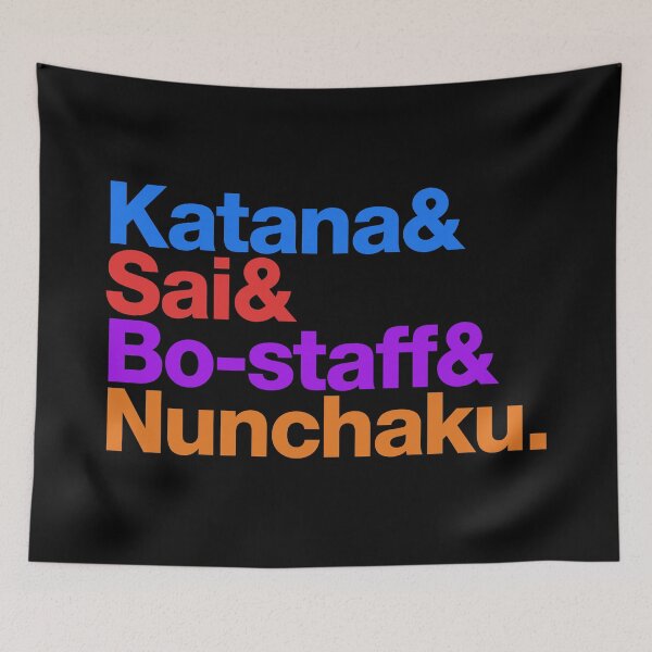 Item preview, Teenage Mutant Ninja Weapons (colour text) - TMNT designed and sold by Lolvetica.