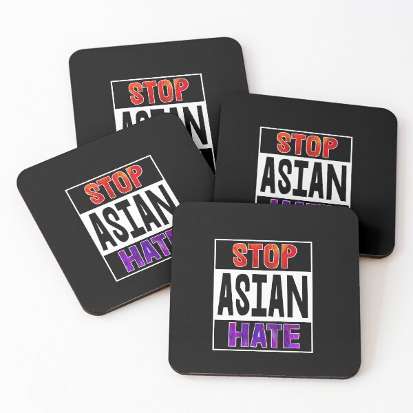 Item preview, Stop Asian Hate AAPI Asian Lives Matter - Red and Purple Square designed and sold by American-Proud.