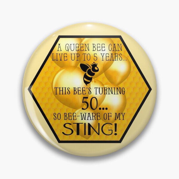 Item preview, Queen Bee Trivia...50th Birthday! (On Lt. Yellow) designed and sold by PawsitiveMum.