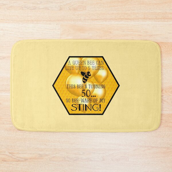 Item preview, Queen Bee Trivia...50th Birthday! (On Lt. Yellow) designed and sold by PawsitiveMum.
