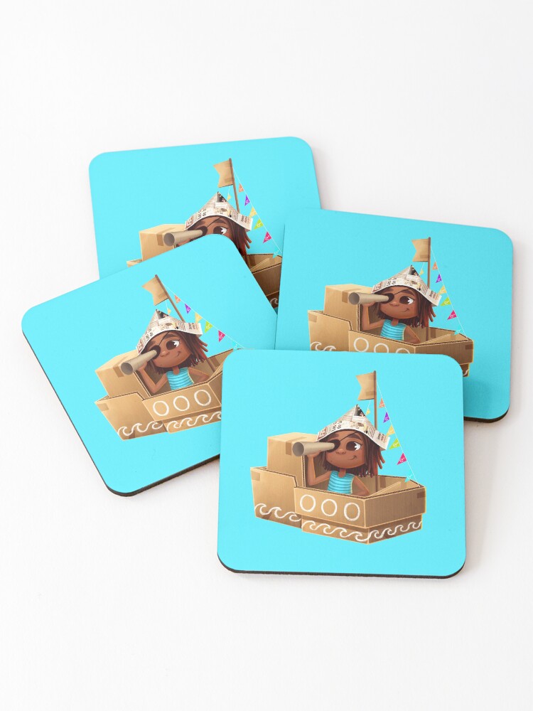 Thumbnail 1 of 5, Coasters (Set of 4), The ship box designed and sold by jadeamory-art.