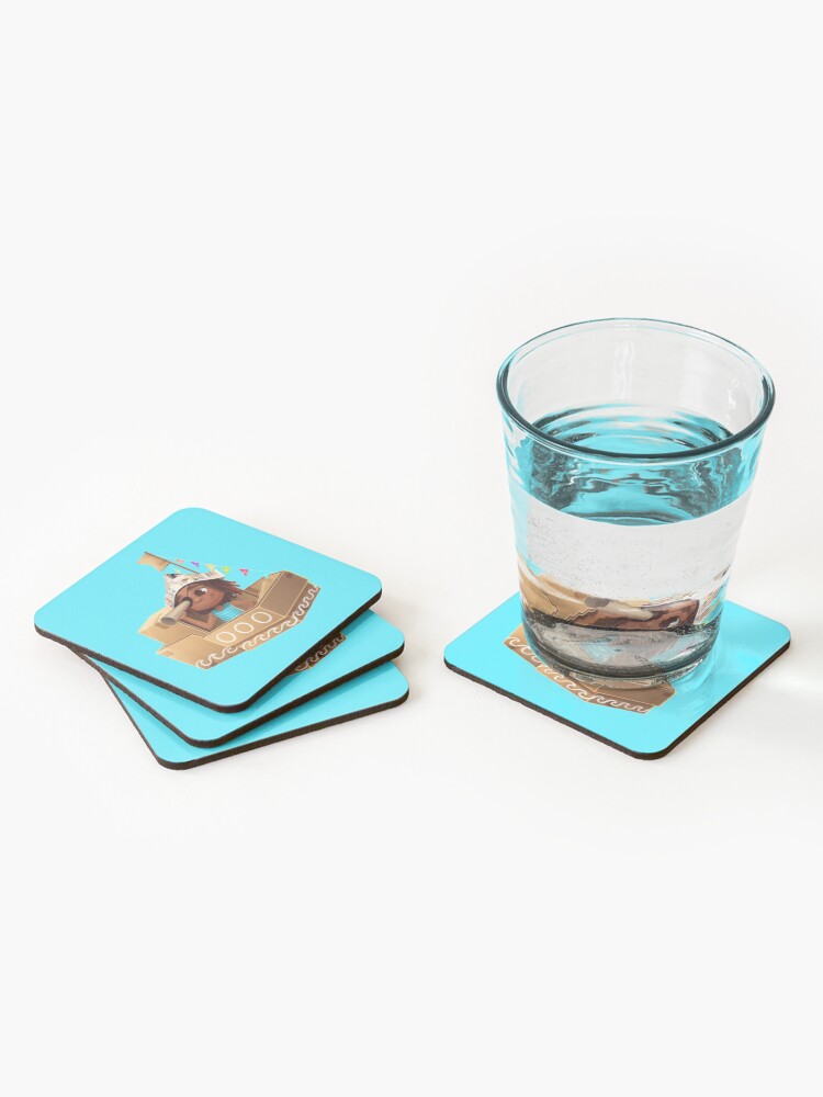 Thumbnail 2 of 5, Coasters (Set of 4), The ship box designed and sold by jadeamory-art.