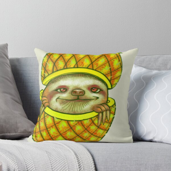 Item preview, Sloth Smiling in a Pineapple  designed and sold by MinimalSketches.