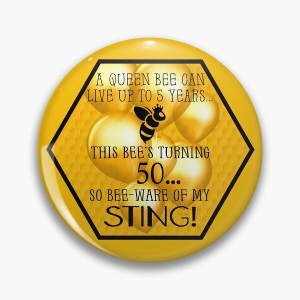 Item preview, Queen Bee Trivia...50th Birthday! (On Golden Yellow) designed and sold by PawsitiveMum.