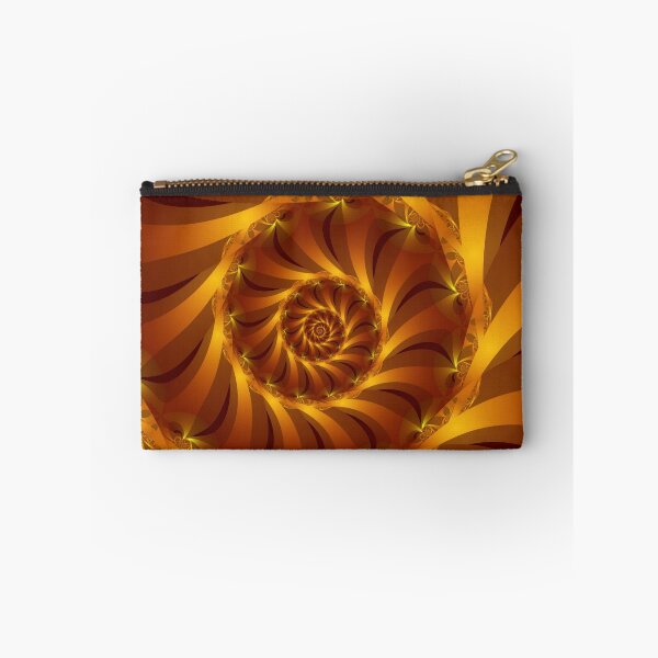 Item preview, Beautiful Golden Orange Shell Spiral Fractal designed and sold by Kitty Bitty.