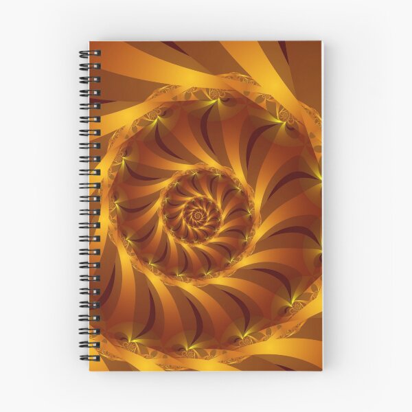 Item preview, Beautiful Golden Orange Shell Spiral Fractal designed and sold by Kitty Bitty.