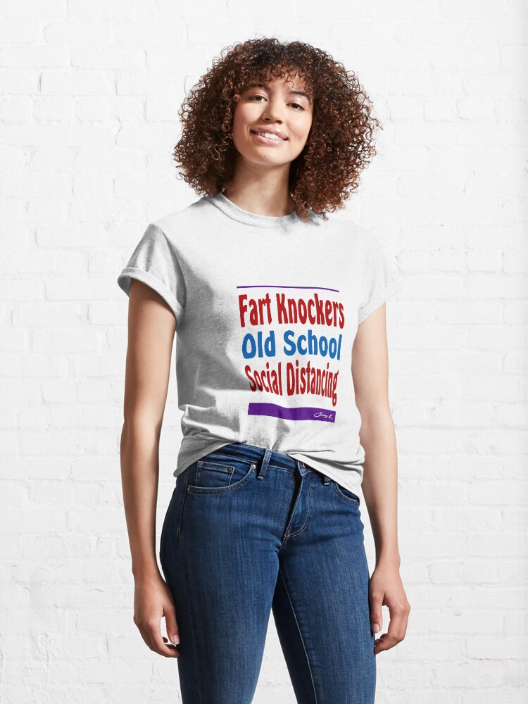 Alternate view of Frat Knockers - Old School Social Distancing Classic T-Shirt