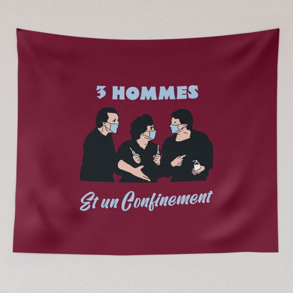 Item preview, 3 MEN AND A CONTAINMENT! (health, vaccines, covid, coronavirus) designed and sold by francoisville.