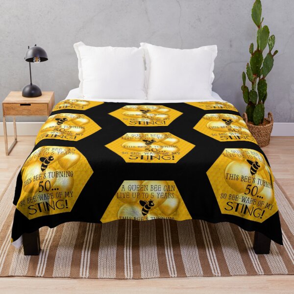Item preview, Queen Bee Trivia...50th Birthday! (On Black) designed and sold by PawsitiveMum.