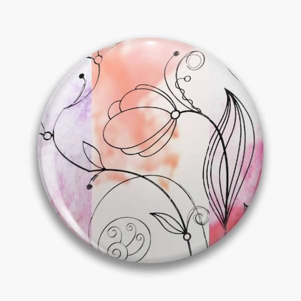 Item preview, Flower Doodle Watercolor Triptych designed and sold by Designs By YL.