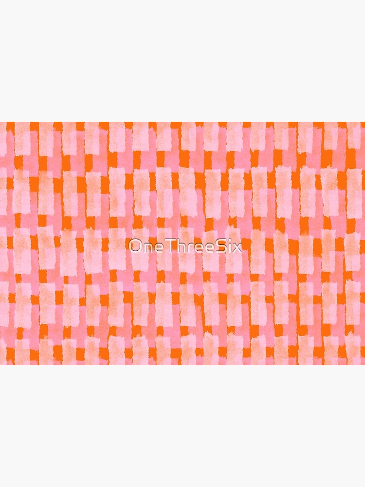 Artwork view, Pink and Orange, Brush Strokes, Geometric  designed and sold by OneThreeSix