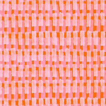 Artwork thumbnail, Pink and Orange, Brush Strokes, Geometric by OneThreeSix