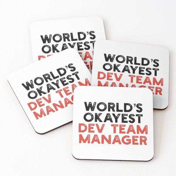 Item preview, World's Okayest Dev Team Manager designed and sold by Tech-e-Tees.