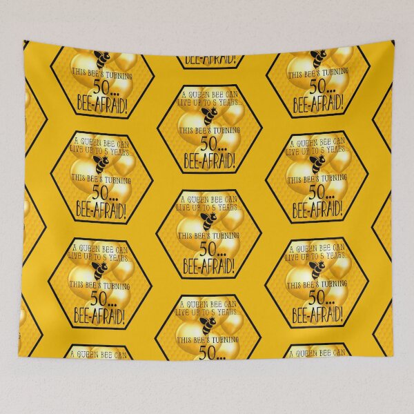 Item preview, Queen Bee Trivia...50th Birthday! #2 (On Golden Yellow) designed and sold by PawsitiveMum.