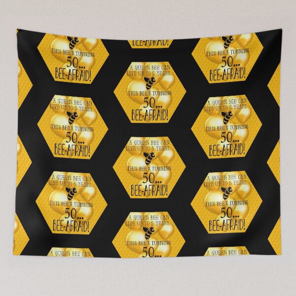 Item preview, Queen Bee Trivia...50th Birthday! #2 (On Black) designed and sold by PawsitiveMum.