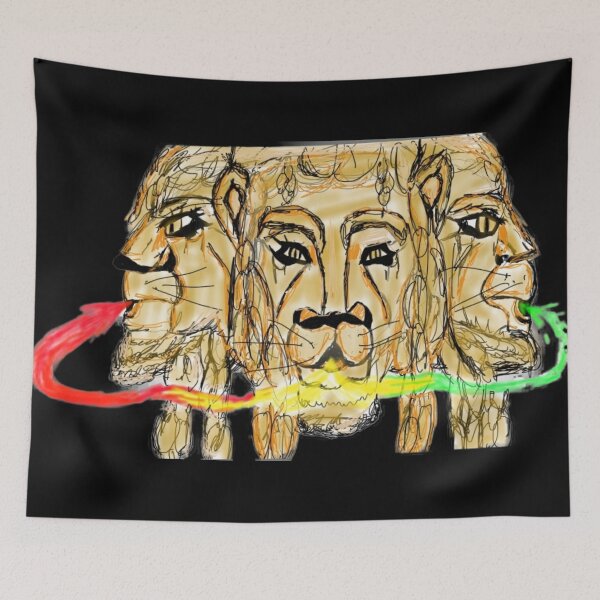 Item preview, The lion of apedemak will protect the innocent in love designed and sold by Johnathan Barned.