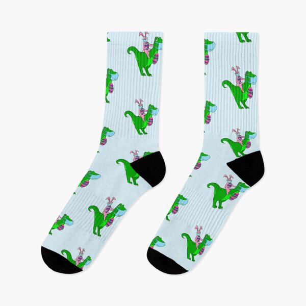 Item preview, face mask easter bunny dinosaur pandemic funny trex rabbit designed and sold by Gossip Rag.