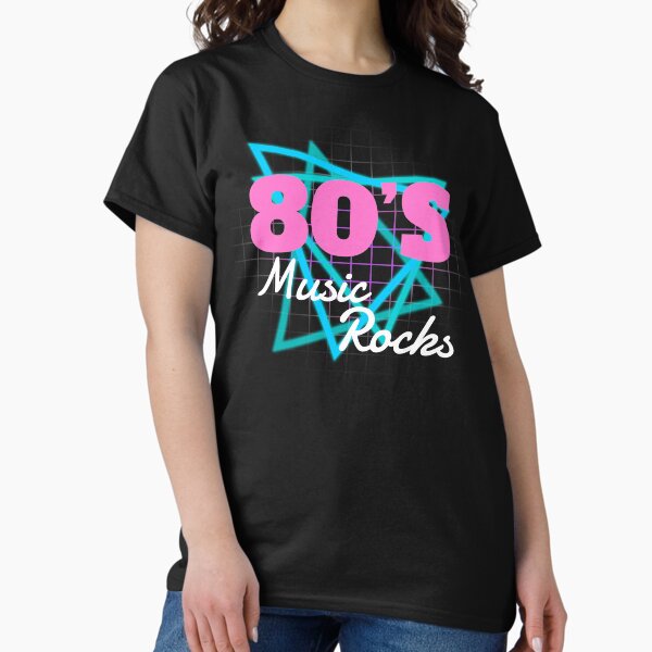 Item preview, Eighties Music Rocks Vintage Retro 80's Classic t-shirt designed and sold by colortrends.