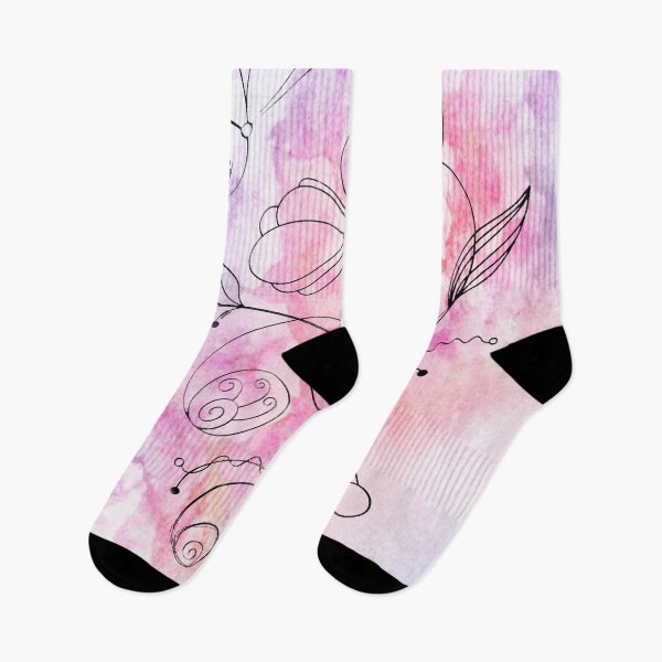 Item preview, Flower Doodle Watercolor Pink designed and sold by Designs By YL.