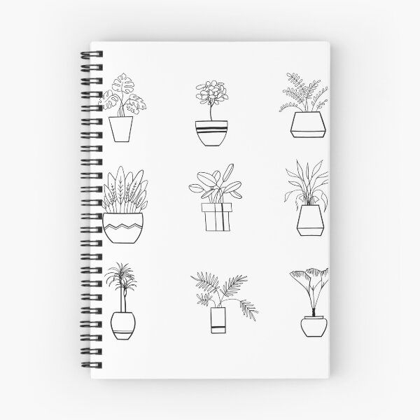 Item preview, House Plant Bundle - Black and White Line Art designed and sold by DesignLabMedia.