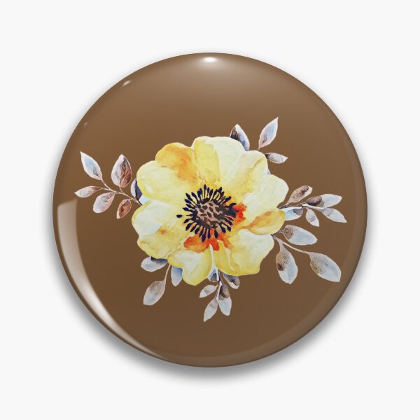 Item preview, Yellow cherry blossom on brown designed and sold by Ninaeva.