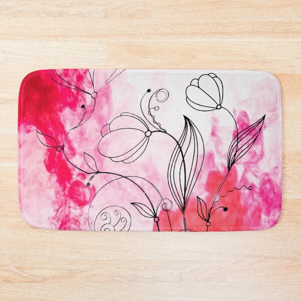 Item preview, Flower Doodle Watercolor Red designed and sold by Designs By YL.