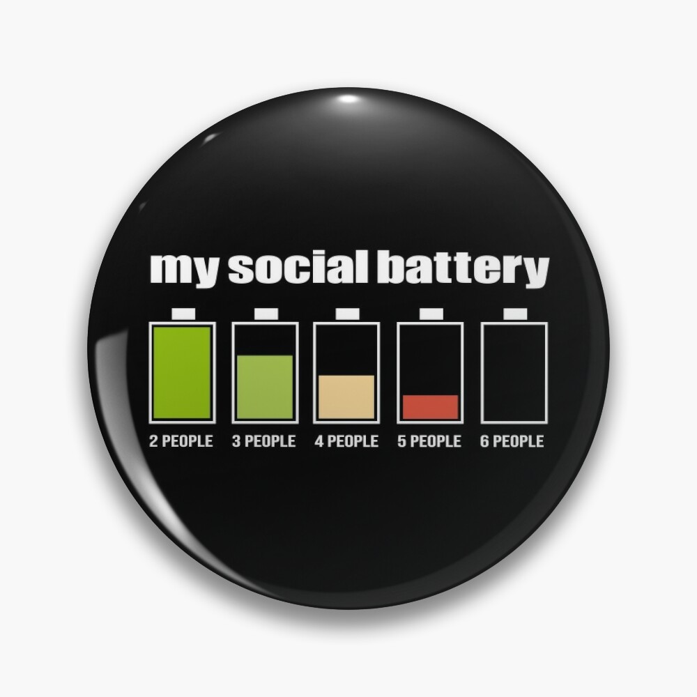 Cooluckday Social Battery Pin for Women My Social Battery Slider