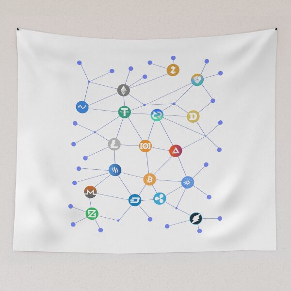 Item preview, Blockchain cryptocurrencies Bitcoin Ethereum Iota designed and sold by DerNerd.