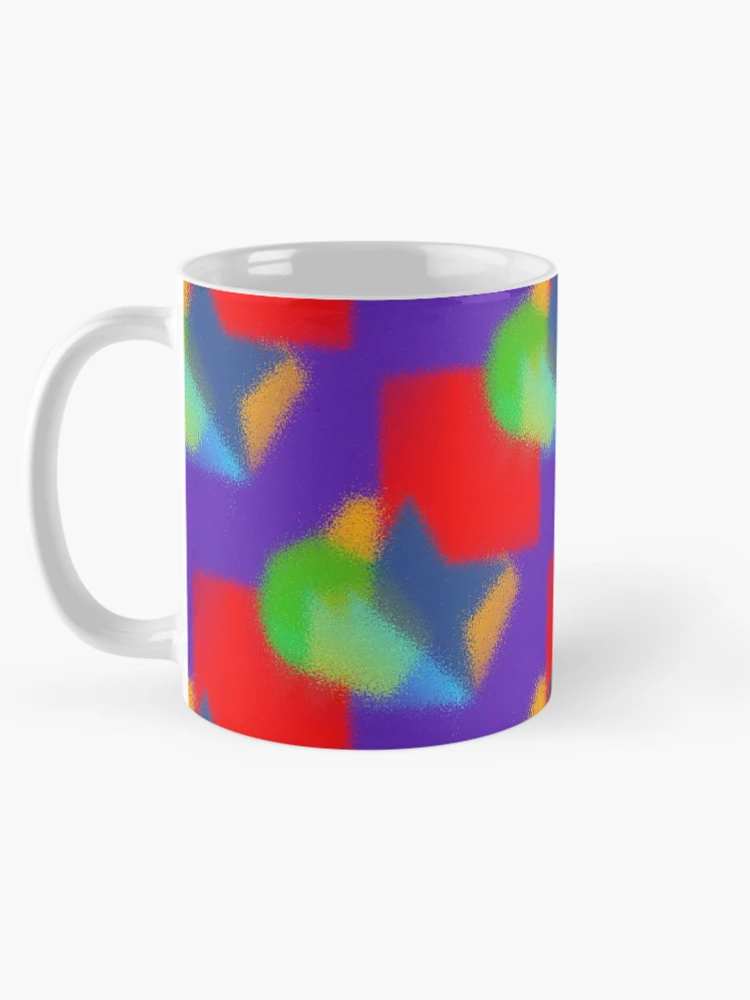 Thumbnail 5 of 6, Coffee Mug, Fuzzy Modernist Abstract Shape Pattern Colorful designed and sold by DesignsofNote.