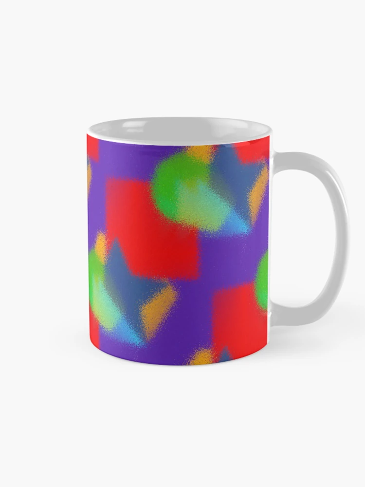 Thumbnail 3 of 6, Coffee Mug, Fuzzy Modernist Abstract Shape Pattern Colorful designed and sold by DesignsofNote.