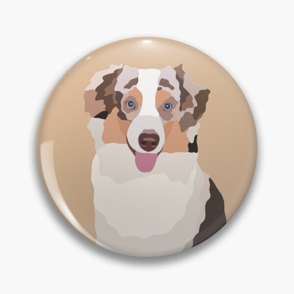 Item preview, Red Merle Mini Aussie Dog Portrait Digital Illustration designed and sold by sherylwylie.