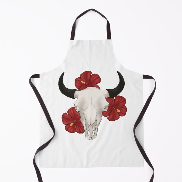 Aperçu de l'œuvre Crâne de taureau et fleurs rouges créée et vendue par Donut1280.