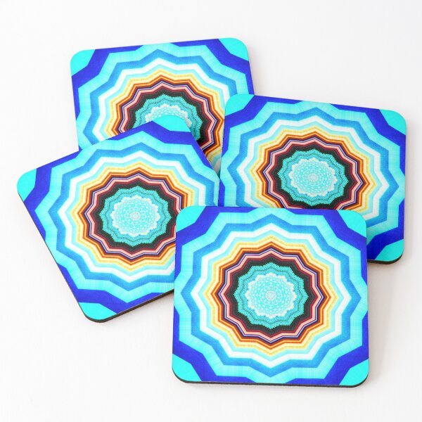 Item preview, Mocha Turquoise and Blue 12 Point Vibrant Star designed and sold by Kay Patterson.