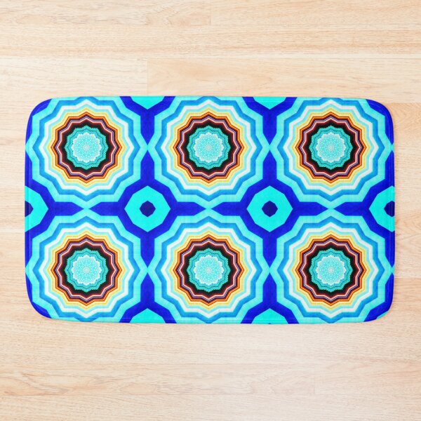 Item preview, Mocha Turquoise and Blue 12 Point Vibrant Star designed and sold by Kay Patterson.